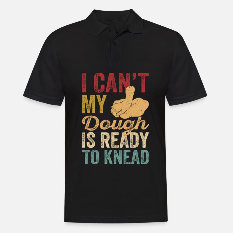 Lustiger Brotbacken-Bäcker - Männer Poloshirt - Schwarz