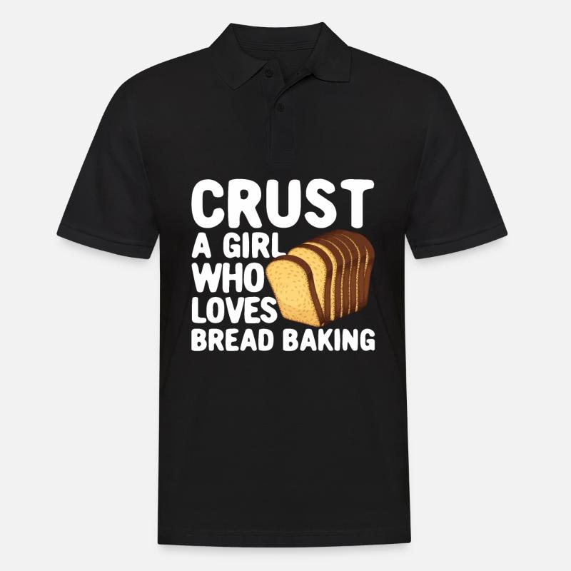 Lustiger Brotbacken-Bäcker - Männer Poloshirt - Schwarz