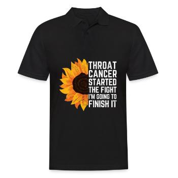 Tournesol de sensibilisation au cancer du larynx - Polo Homme - noir - Devant - Kai (181cm)