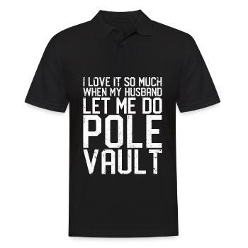 Drôle de saut à la perche Femme saut à la perche - Polo Homme - noir - Devant - Kai (181cm)