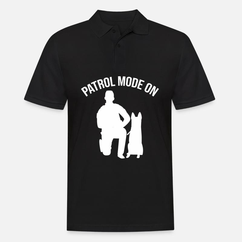 Polizeibeamter Polizeihund - Männer Poloshirt - Schwarz