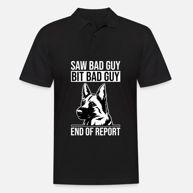Polizeibeamter Polizeihund - Männer Poloshirt - Schwarz