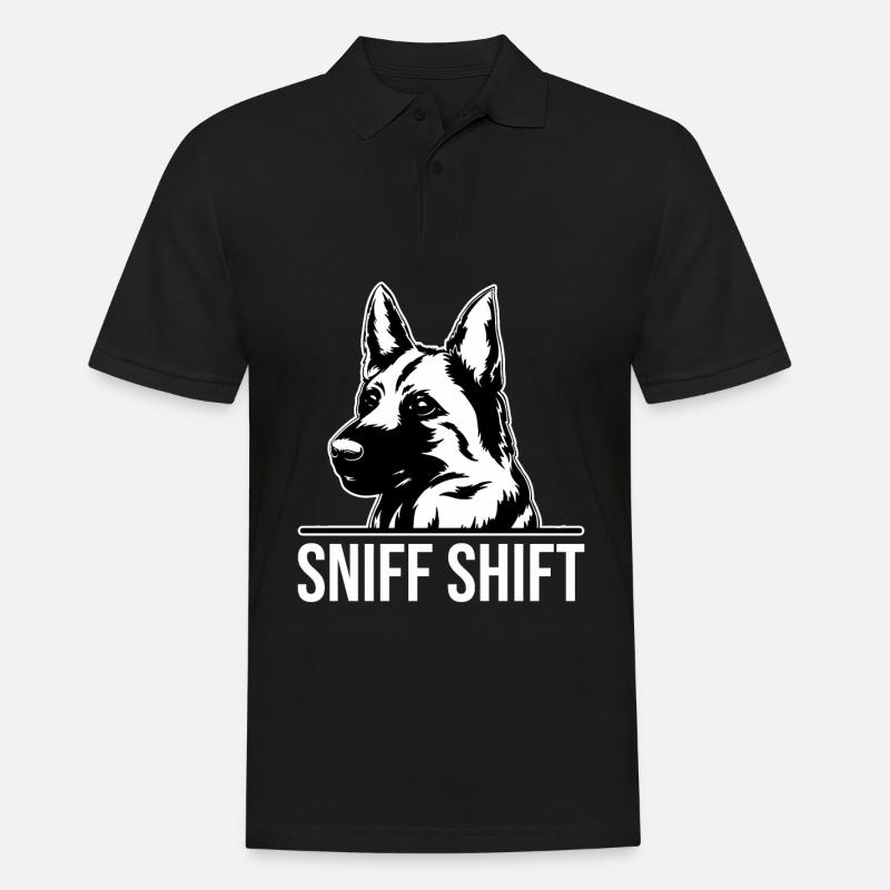 Polizeibeamter Polizeihund - Männer Poloshirt - Schwarz
