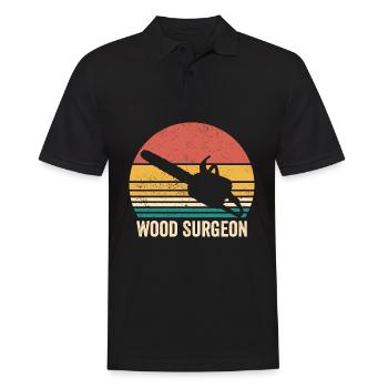 Holzchirurg Holzarbeiter Schreiner Vintage - Männer Poloshirt - Schwarz - Vorne - Kai (181cm)