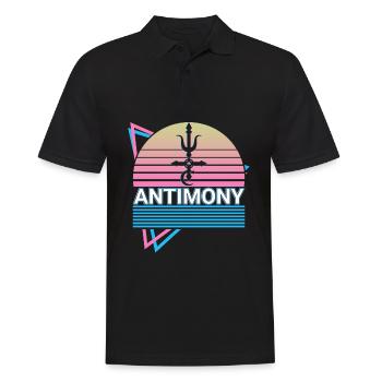 Antimoine Alchimie Rétro - Polo Homme - noir - Devant - Kai (181cm)