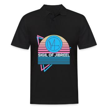 Sceau de Jibrael Archange Sceau Rétro - Polo Homme - noir - Devant - Kai (181cm)