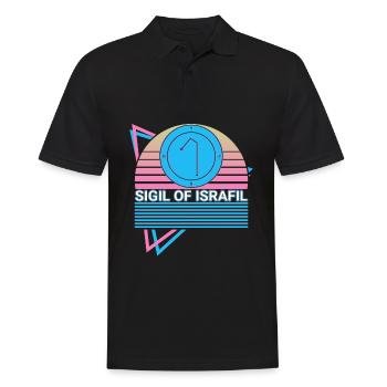 Sceau d’Israfil Archange Sceau Rétro - Polo Homme - noir - Devant - Kai (181cm)