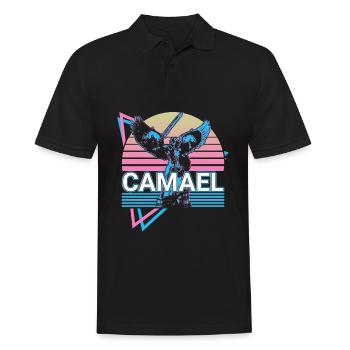 Camael Archangel Khamuel Retro - Men's Polo Shirt - black - Front - Kai (181cm)