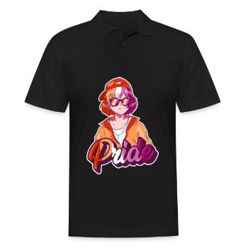 lesbians proud gay japanese cool anime girl - Men's Polo Shirt - black - Front - Kai (181cm)