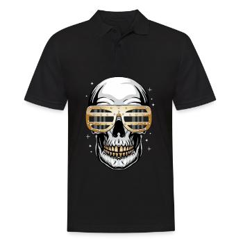 New Money Aesthetics Gothic Skull Goth - Men's Polo Shirt - black - Front - Kai (181cm)