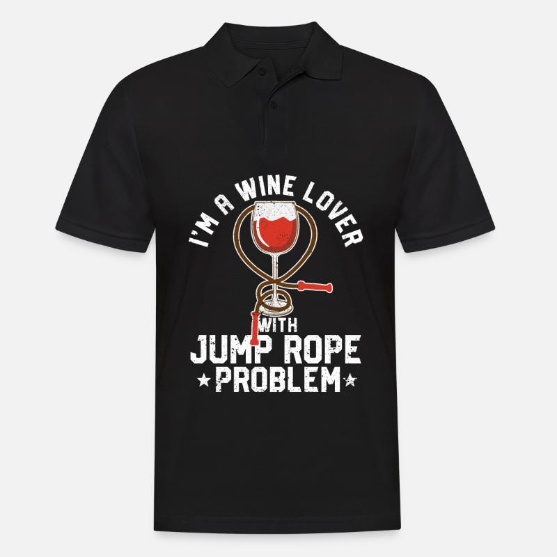 Lustiges Springseil Springseil - Männer Poloshirt - Schwarz