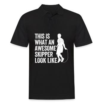 Lustiges Springseil Springseil - Männer Poloshirt - Schwarz - Vorne - Kai (181cm)
