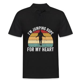 Lustiges Springseil Springseil springen Springseil - Männer Poloshirt - Schwarz - Vorne - Kai (181cm)