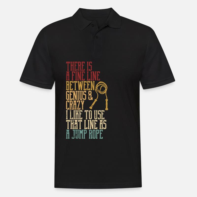 Lustiges Springseil Springseil springen Springseil - Männer Poloshirt - Schwarz