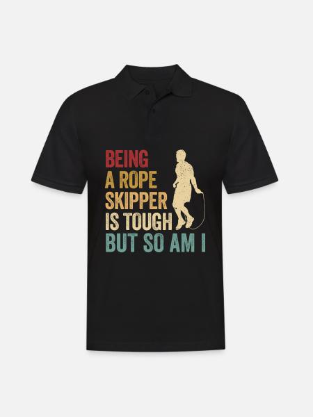 Lustiges Springseil Springseil springen Springseil - Männer Poloshirt - Schwarz