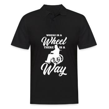 Drôle de lésion de la moelle épinière Coupe transversale du fauteuil roulant - Polo Homme - noir - Devant - Kai (181cm)