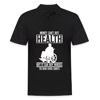 Funny Spinal Cord Injury Wheelchair Cross-Section - Men's Polo Shirt - black - Front - Kai (181cm)