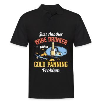 Drôles de panneurs d’or chercheurs d’or chercheurs d’or excavatrices - Polo Homme - noir - Devant - Kai (181cm)