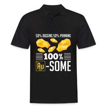Drôles de panneurs d’or chercheurs d’or chercheurs d’or excavatrices - Polo Homme - noir - Devant - Kai (181cm)