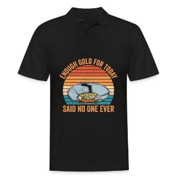 Lustige Goldwäscher Goldsucher Goldgräber Bagger - Männer Poloshirt - Schwarz - Vorne - Kai (181cm)