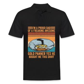 Drôles de panneurs d’or chercheurs d’or chercheurs d’or excavatrices - Polo Homme - noir - Devant - Kai (181cm)