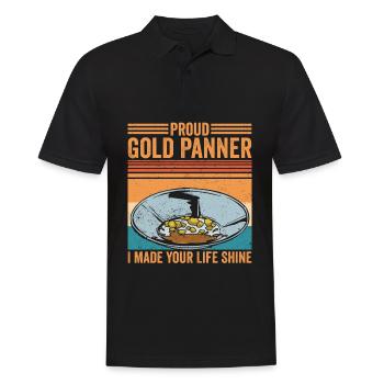 Drôles de panneurs d’or chercheurs d’or chercheurs d’or excavatrices - Polo Homme - noir - Devant - Kai (181cm)