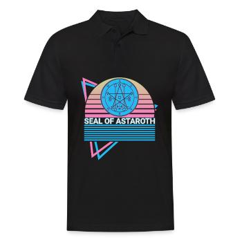 Sceau d’Astaroth Sigil Retro - Polo Homme - noir - Devant - Kai (181cm)