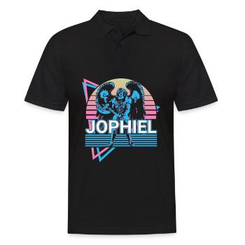 Jophiel Saint Jophiel Archangel Retro - Men's Polo Shirt - black - Front - Kai (181cm)