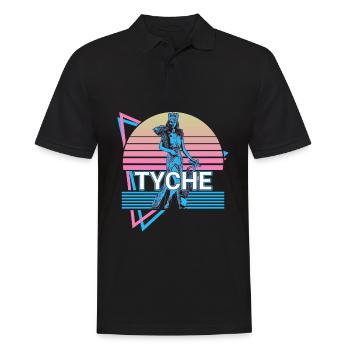 Tyche Göttin des Glücks und der Fortuna Retro - Männer Poloshirt - Schwarz - Vorne - Kai (181cm)