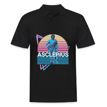 Asklepios Griechischer Gott Antike griechische Myt - Männer Poloshirt - Schwarz - Vorne - Kai (181cm)