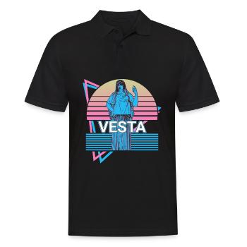Vesta dieu de la maison Mythologie romaine antique R - Polo Homme - noir - Devant - Kai (181cm)
