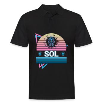 Sol Gott Sonne Antike römische Mythologie Retro - Männer Poloshirt - Schwarz - Vorne - Kai (181cm)