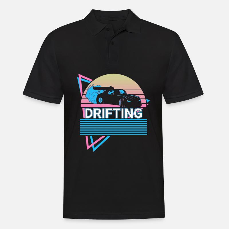 Driften Retro Drift Auto Tuning - Männer Poloshirt - Schwarz