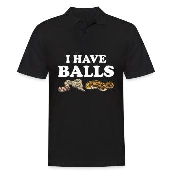 Funny Ball Python Snake - Men's Polo Shirt - black - Front - Kai (181cm)
