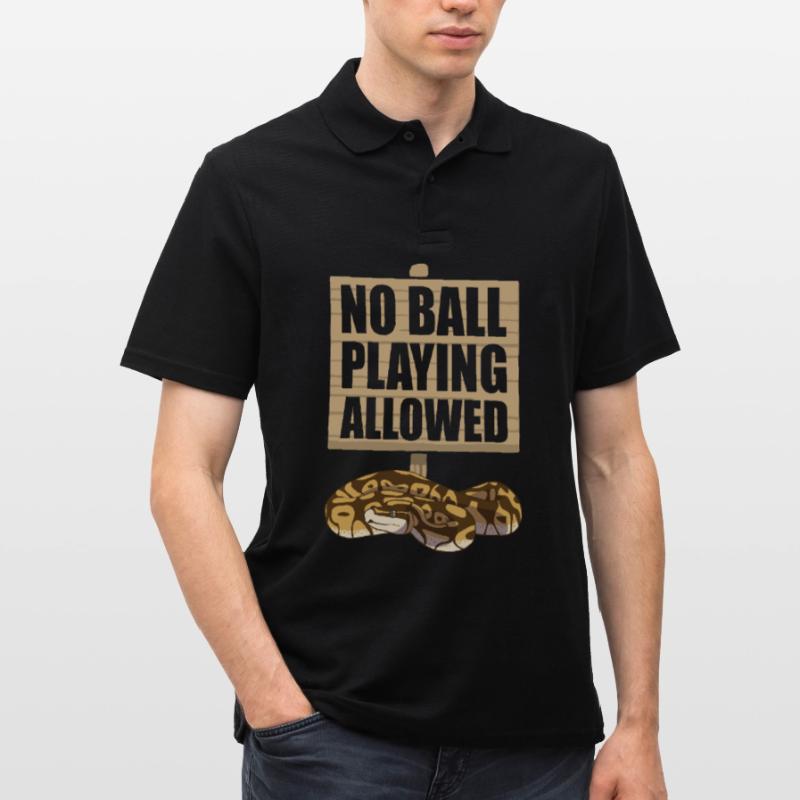Lustige Kugelpython Schlange Männer Poloshirt