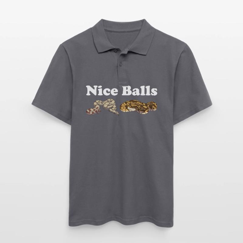 Funny Ball Python Snake Men's Polo Shirt