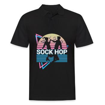 Sock Hop Retro - Men's Polo Shirt - black - Front - Kai (181cm)