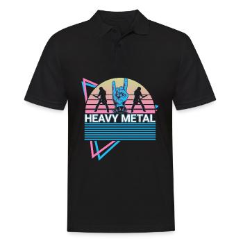 Heavy Metal Rétro - Polo Homme - noir - Devant - Kai (181cm)
