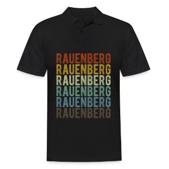 Rauenberg Stadt Retro Vintage - Männer Poloshirt - Schwarz - Vorne - Kai (181cm)