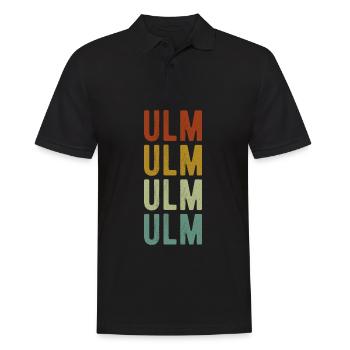 Ulm Stadt Retro Vintage - Männer Poloshirt - Schwarz - Vorne - Kai (181cm)