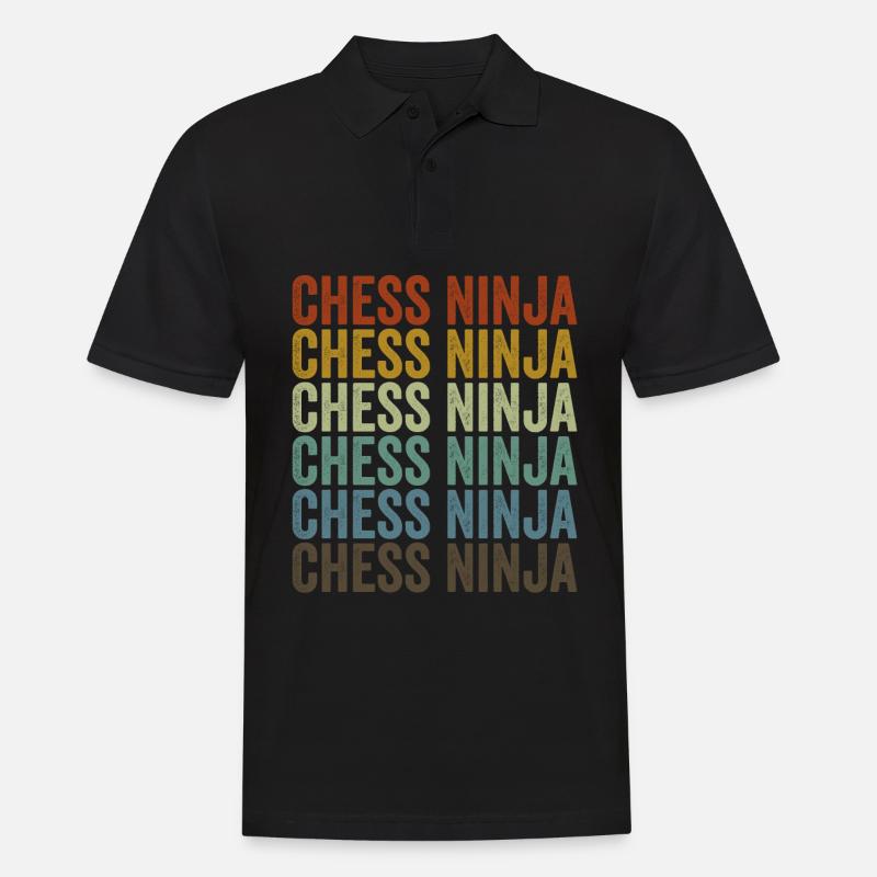 Jeu d’échecs Ninja Jeu d’échecs Jeu de société - Polo Homme - noir