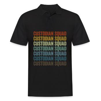 Caretaker Squad School Caretaker Squad Most - Men's Polo Shirt - black - Front - Kai (181cm)