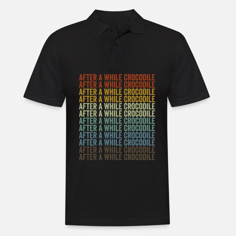 Nach einer Weile Krokodil Krokodil - Männer Poloshirt - Schwarz