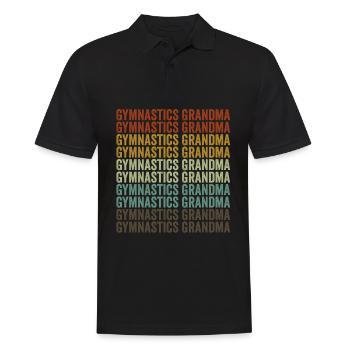 Gymnastik Oma Gymnastik Turnerin Akrobat - Männer Poloshirt - Schwarz - Vorne - Kai (181cm)