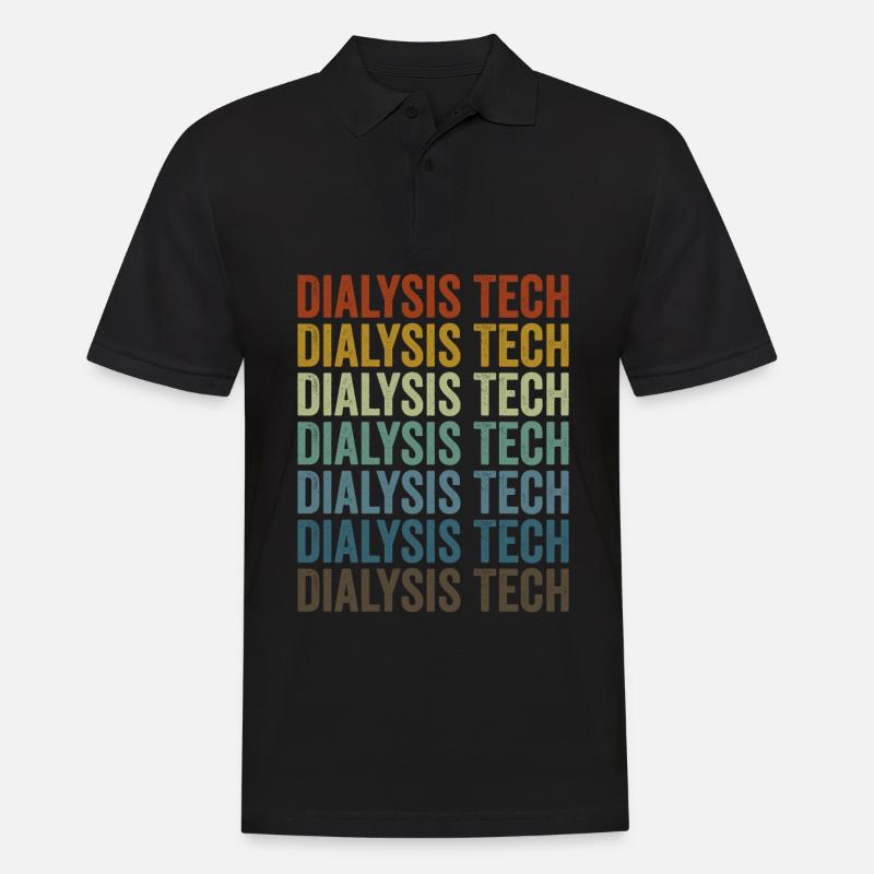 Dialyse-Techniker Dialyse-Techniker Leopard Print - Männer Poloshirt - Schwarz