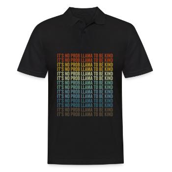 It is not a true lama to be kind Lama A - Men's Polo Shirt - black - Front - Kai (181cm)