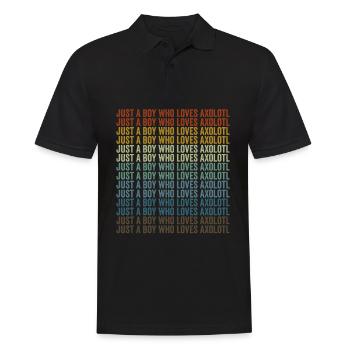 Nur ein Junge, der den Axolotl liebt Axolotl - Männer Poloshirt - Schwarz - Vorne - Kai (181cm)