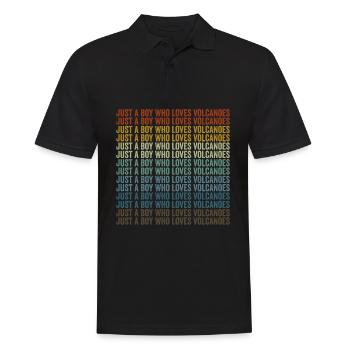 Nur ein Junge, der Vulkane liebt Vulkane - Männer Poloshirt - Schwarz - Vorne - Kai (181cm)