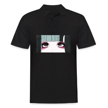 Angura Kei Dark Japanese Esthétique Anime Girl Eyes - Polo Homme - noir - Devant - Kai (181cm)