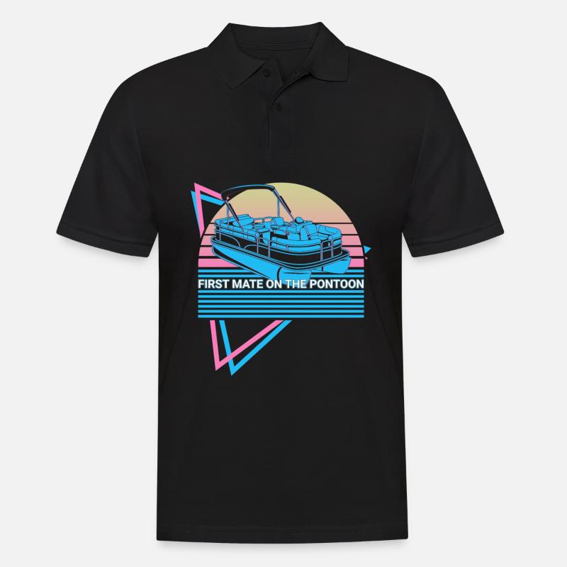 Bootfahren Retro - Männer Poloshirt - Schwarz